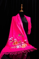 Khăn lụa choàng hồng 1800