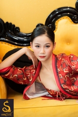 Pijama lụa hoạ tiết Logo Luxurysilk