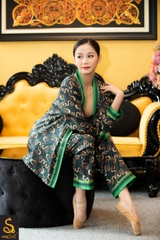 Pijama lụa hoạ tiết Logo Luxurysilk