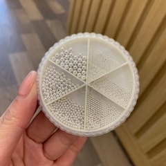 Set bi kim loại khay tròn 6 ngăn màu bạc (5/10/30/50 set/case)