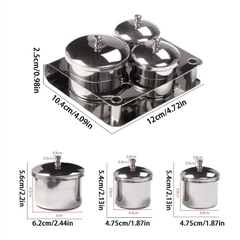 Bộ 3 inox đựng Liquid (5/10/30/50 set/case)