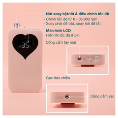 Máy mài móng tích điện MK-707 (1/5/10/30 pcs/case)