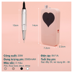 Máy mài móng tích điện MK-707 (1/5/10/30 pcs/case)