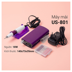 Máy mài móng tích điện US-801 (1/5/10/30 pcs/case)