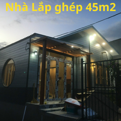 Căn nhà 45m2 sử dụng tấm ốp az100