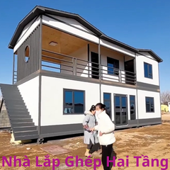 Nhà lắp ghép 18m2 sử dụng tấm ốp az100
