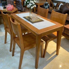 Bàn Ăn 4 Ghế Gỗ Sồi VIP02