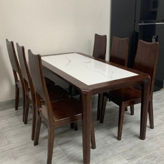 Bàn Ăn 6 Ghế Gỗ Sồi GS68