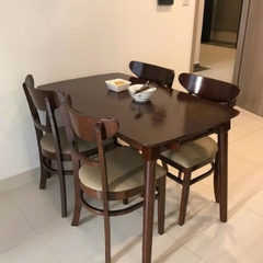 Bàn Ăn Mango 4 ghế Gỗ Cao Su