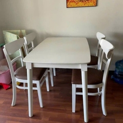 Bàn Ăn Mango 4 ghế Gỗ Cao Su