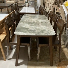 Bàn Ăn Mặt Đá 6 Ghế Gỗ Sồi GS12