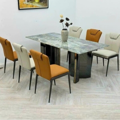 Bộ Bàn Ghế Ăn Mặt Đá Thạch Anh Nhập Khẩu HT19