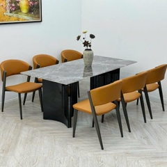 Bộ Bàn Ghế Ăn Mặt Đá Thạch Anh Nhập Khẩu HT19