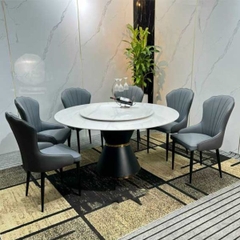 Bàn Ăn Tròn Xoay 10 Ghế Ella Nhập Khẩu