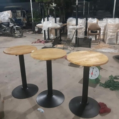Bàn Cafe Mặt Gỗ Chân Săt CFS03