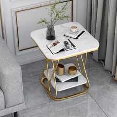 Bàn Cạnh Góc Sofa Mặt Đá BG08