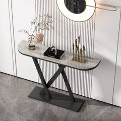 Bàn Console Chân Sắt Mặt Đá BTT19