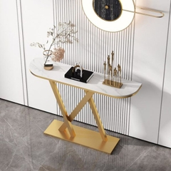Bàn Console Chân Sắt Mặt Đá BTT17