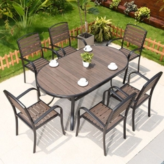Bàn Ghế Sân Vườn Polywood Bộ Bàn Ghế Cafe Nhôm Đúc