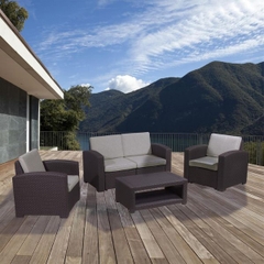 Bàn Ghế Sofa Mây Nhựa Cao Cấp Ngoài Trời MN58