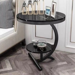 Bàn Góc Sofa Mặt Đá Khung Sắt BG05