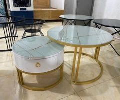 Bàn Sofa Đôi Ngăn Kéo Mặt Đá Ceramic