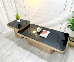 Bàn Trà Đôi Mặt Kính Việt Nhật BTN12
