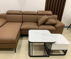 Bàn Trà Sofa Đôi Mặt Đá Vân Mây Ngăn Kéo BT08
