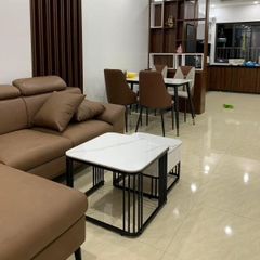 Bàn Trà Sofa Đôi Mặt Đá Vân Mây Ngăn Kéo BT08