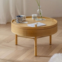 Bàn Trà Xoay Gỗ Sồi BT60