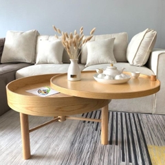 Bàn Trà Xoay Gỗ Sồi BT60