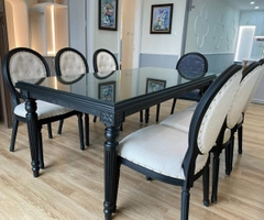 Bộ Bàn Ăn 8 Ghế Louis Tân Cổ Điển