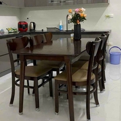 Bộ Bàn Ghế Ăn Gỗ Tự Nhiên 6 Người