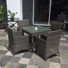 Bộ Bàn Ghế Cafe Mây Nhựa MN59