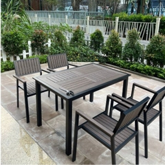 Bộ Bàn Ghế Sân Vườn Polywood Nhôm Đúc 4 Ghế Nhập Khẩu