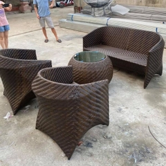 Bộ Bàn Ghế Sofa Mây Nhựa Sân Vườn GSF01