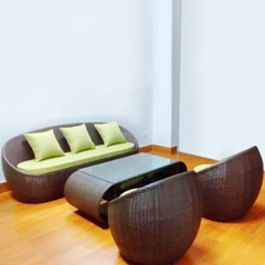 Bộ Bàn Ghế Sofa Mây Nhựa Sân Vườn MN36