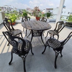 Bộ Bàn Nhôm Đúc Sân Vườn 6 Ghế ND28