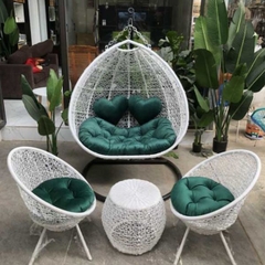 Bộ Xích Đu Đôi Mây Nhựa MN54