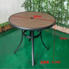 Bộ Bàn Ghế Cafe Nhôm Đúc Polywood 4 Ghế ND19