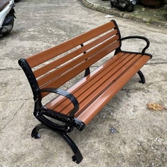 Ghế Băng Khung Nhôm Đúc Nan Nhựa Composite Giả Gỗ GB09