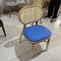 Ghế Cafe Ghế Ăn Tựa Mây Gỗ Sồi GT03