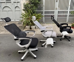 Ghế Công Thái Học Tựa Đầu Có Gác Chân GX19