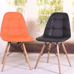 Ghế Eames Da Cúc Chân Gỗ Nhập Khẩu