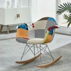 Ghế Eames Thổ Cẩm Chân Bập Bênh
