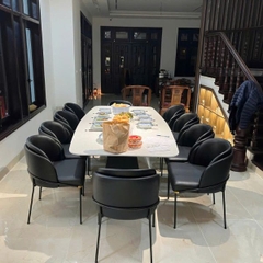 Ghế Minotti 2 Lưng Bọc Đệm Da Chân Sắt