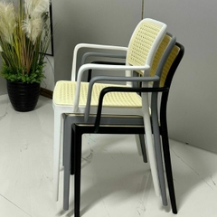 Ghế Nhựa Đúc Holly Giả Mây Có Tay GN08