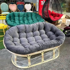Ghế Papasan Đôi Thư Giãn Mây Nhựa MN43