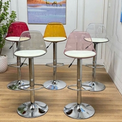 Ghế Quầy Bar Lưng Nhựa Trong Nhập Khẩu