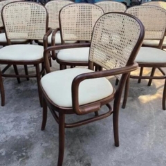 Ghế Thonet  Có Tay Tựa Mây Gỗ Sồi GT02